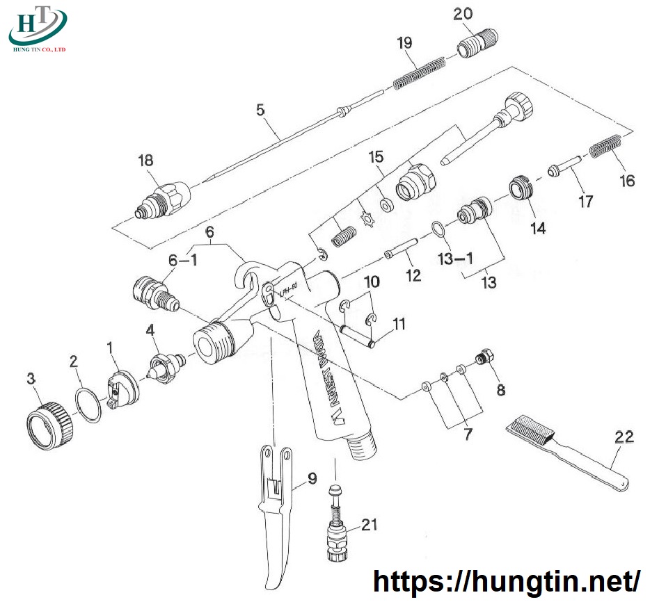 Anest Iwata LPH-50 Parts List