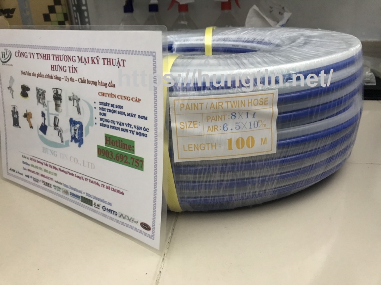 Dây đôi dẫn sơn và hơi THP 6.5x10+8x11 dây sơn 2 lớp