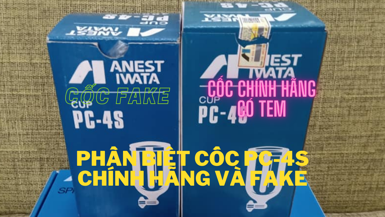 Phân biệt cốc đựng sơn chính hãng Anest Iwata PC-4S