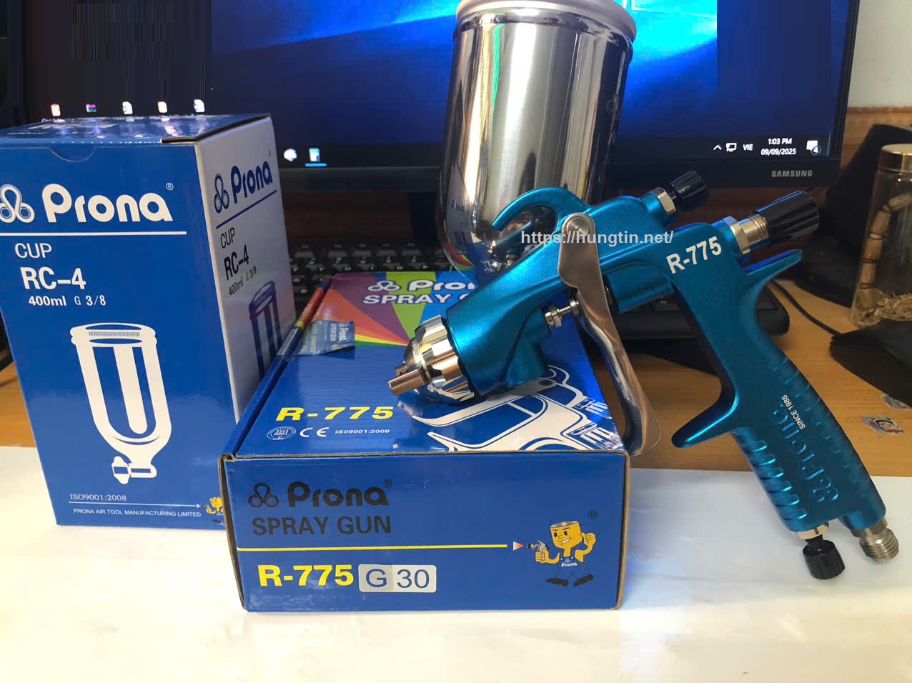 Súng phun sơn Prona R775-G30, béc lớn 3.0mm