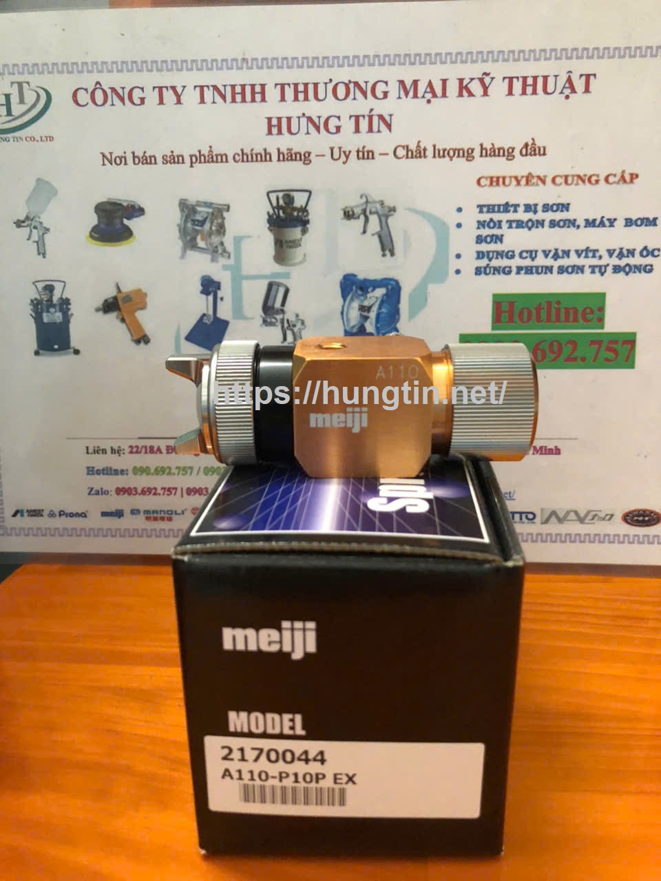Súng phun sơn tự động Meiji A110-P10P Meiji 1.0mm